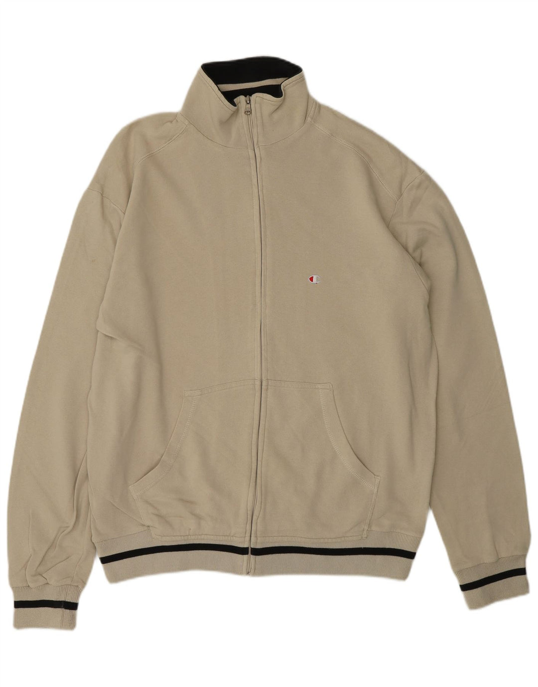 CHAMPION Herren-Trainingsanzug-Oberteil, Jacke, XL, Beige, Baumwolle