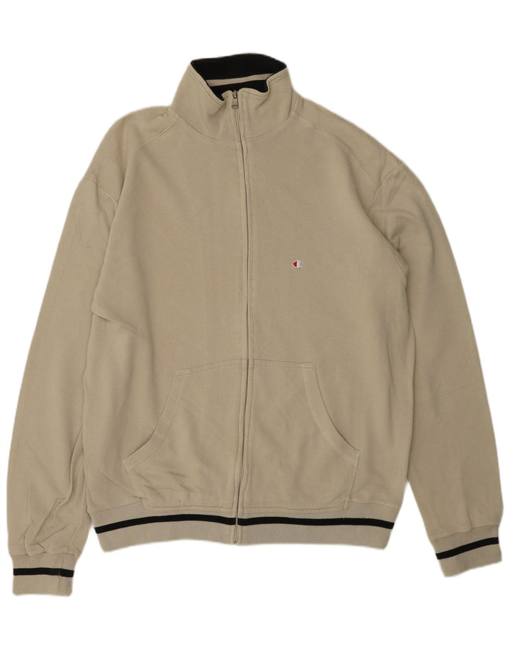 CHAMPION Herren-Trainingsanzug-Oberteil, Jacke, XL, Beige, Baumwolle