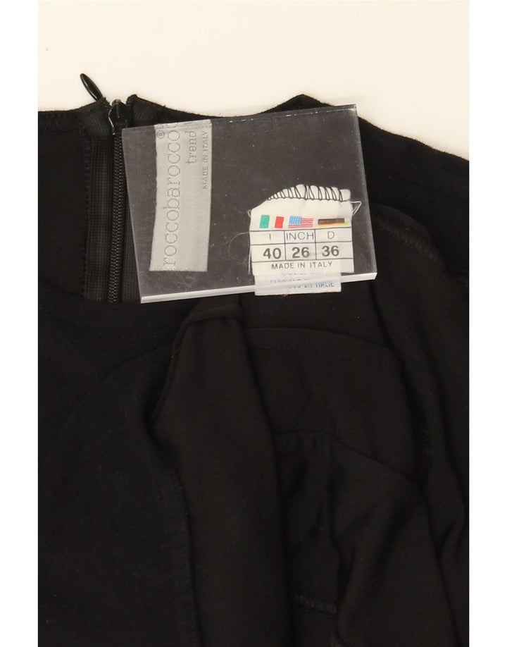 ROCCOBAROCCO Womens 3/4 Sleeve Bodysuit IT 40 Small Black Polyamide Vintage Roccobarocco and Second-Hand Roccobarocco from Messina Hembry 