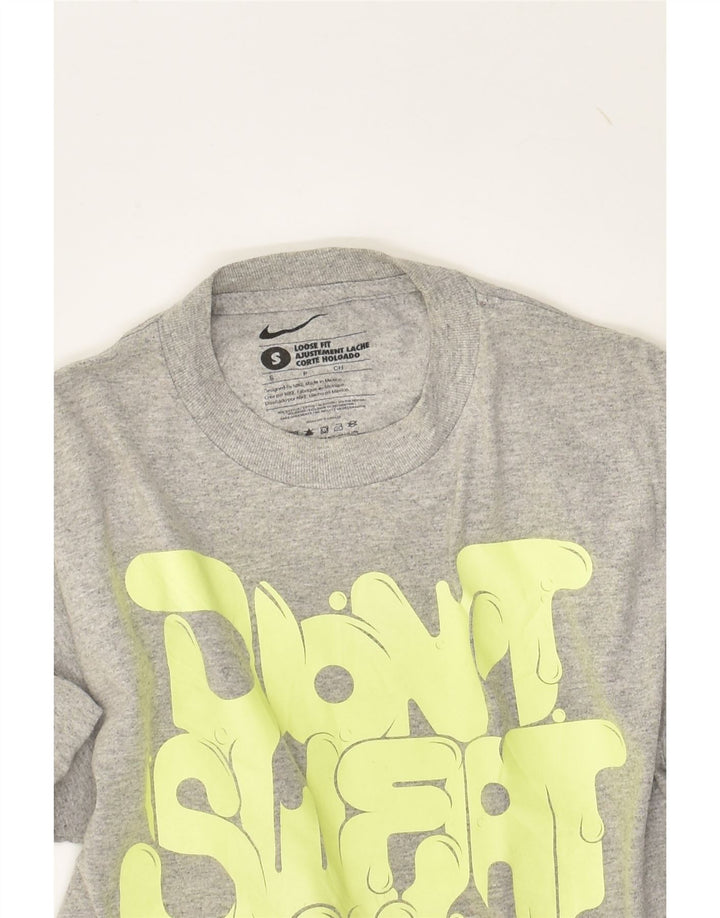 NIKE Mens Graphic T-Shirt Top Small Grey Cotton | Vintage Nike | Thrift | Second-Hand Nike | Used Clothing | Messina Hembry 