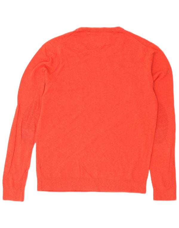 Tommy Hilfiger Mens Crew Neck Jumper Sweater Large Red Cotton