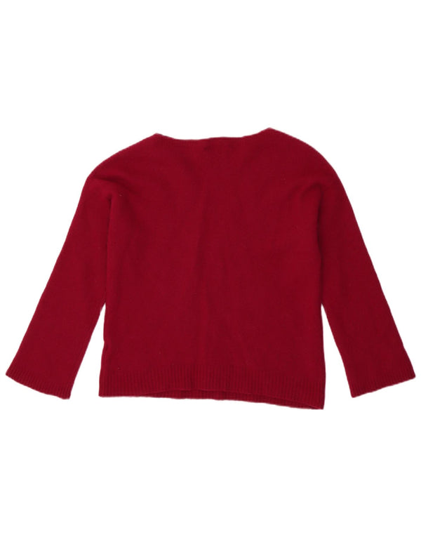 Massimo Dutti Mädchen-Pullover mit U-Boot-Ausschnitt, 13–14 Jahre, Mittelrosa