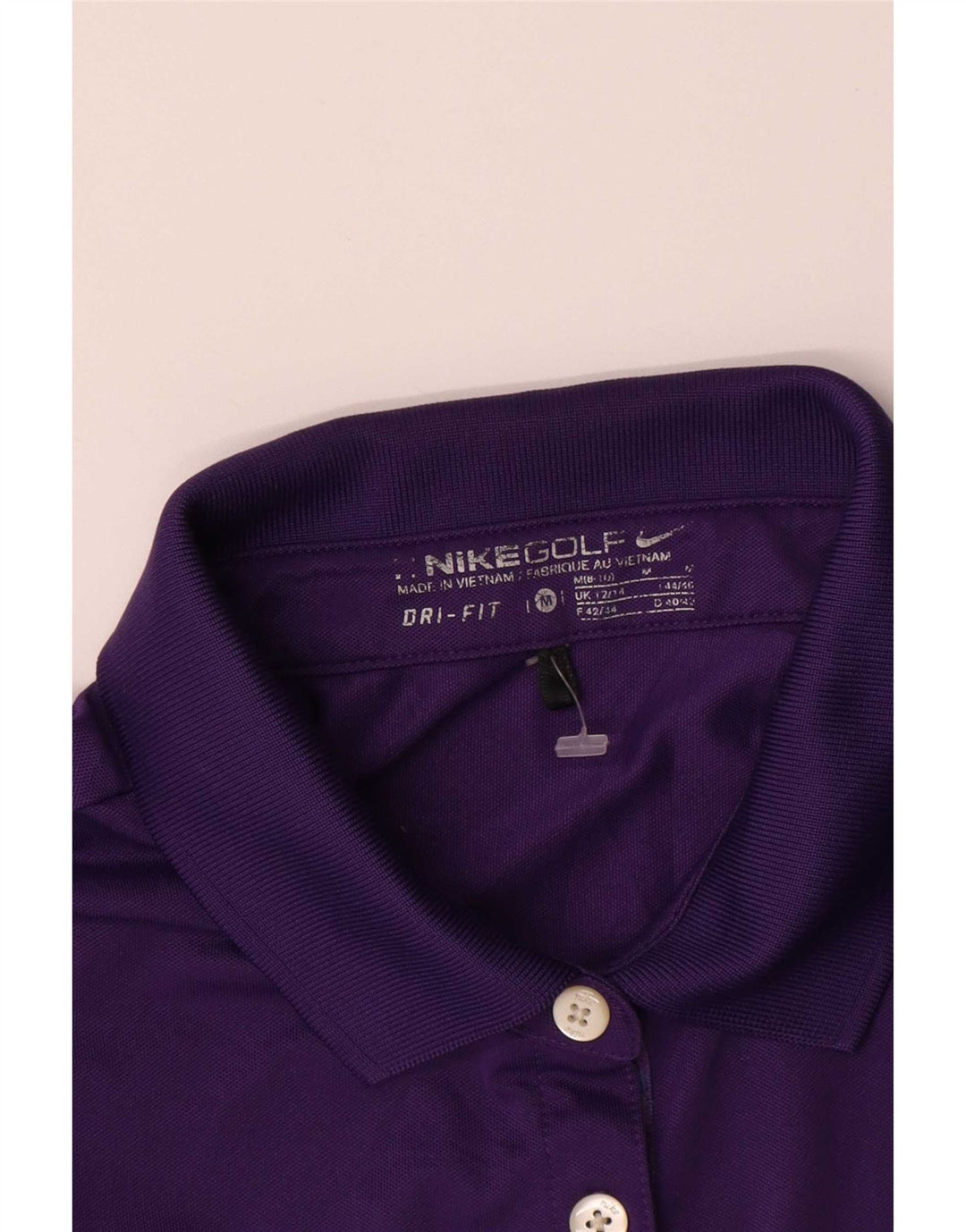 Nike Damen Dri Fit Poloshirt UK 12/14 Mittellila Polyester