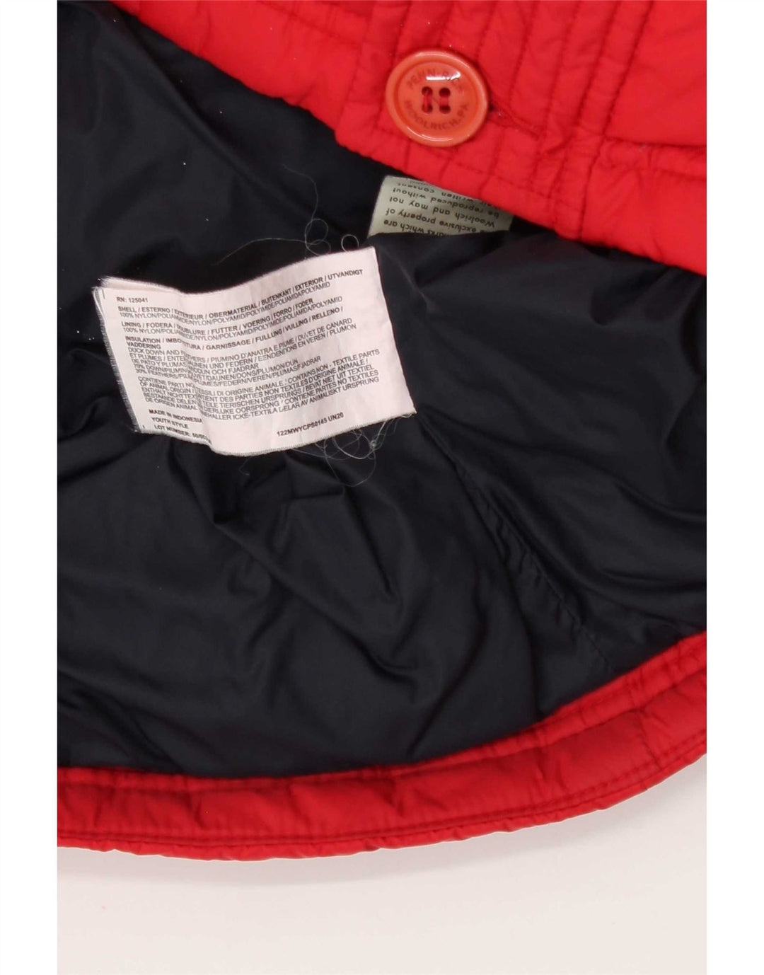 Woolrich Herren Penn-Rich Wattierte Jacke mit Kapuze UK 38 Mittelrotes Nylon