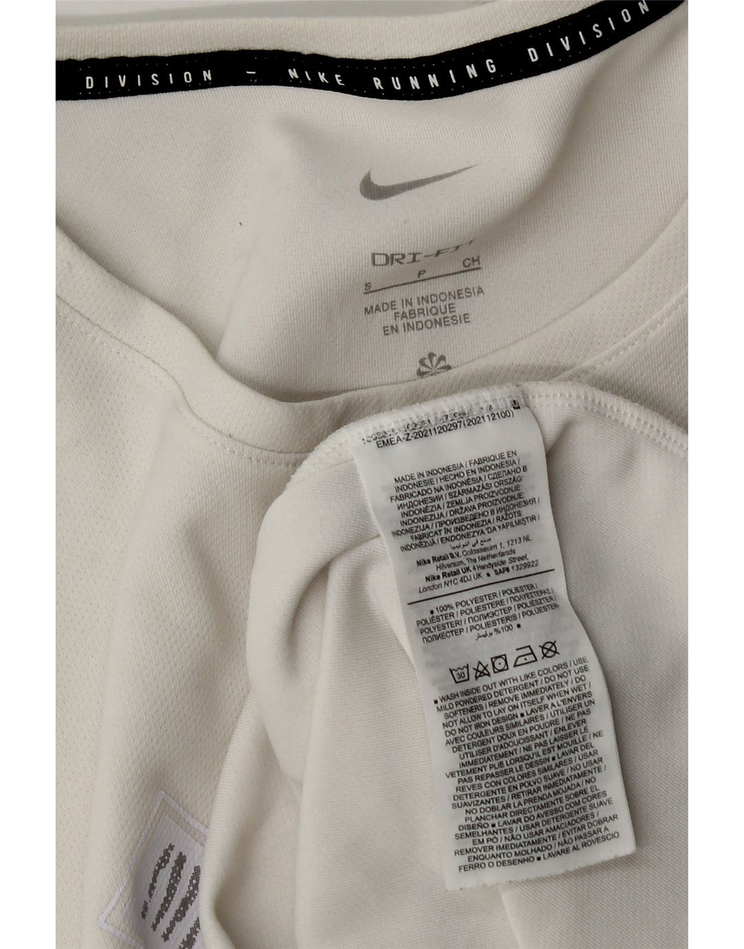 Nike Herren Dri Fit Graphic T-Shirt Top Small Weiß Polyester