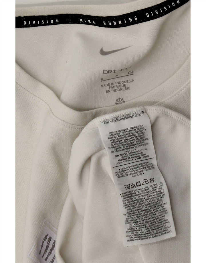 Nike Herren Dri Fit Graphic T-Shirt Top Small Weiß Polyester