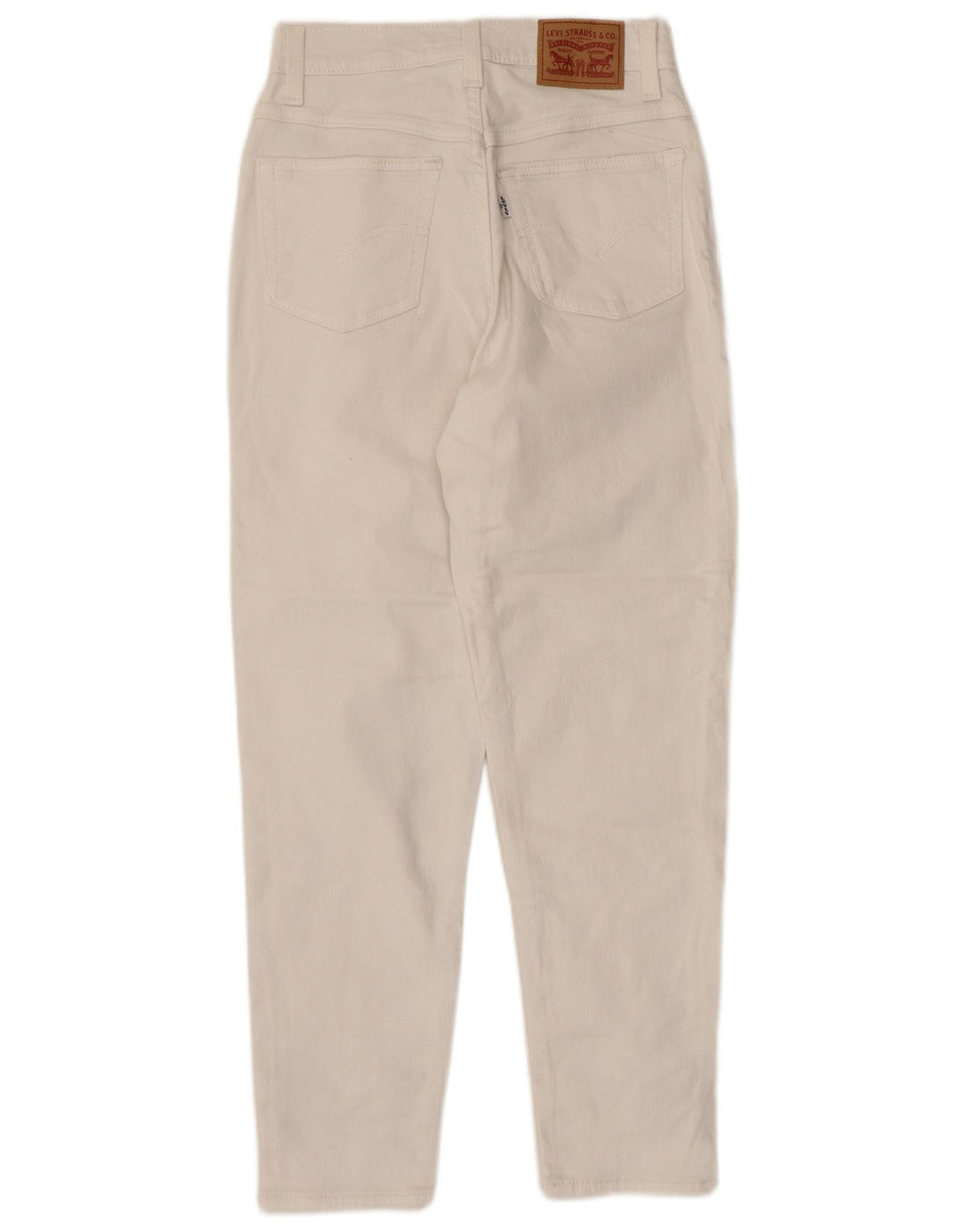 Levi's Mom-Cropped-Jeans für Damen, W24, L24, cremefarbene Baumwolle