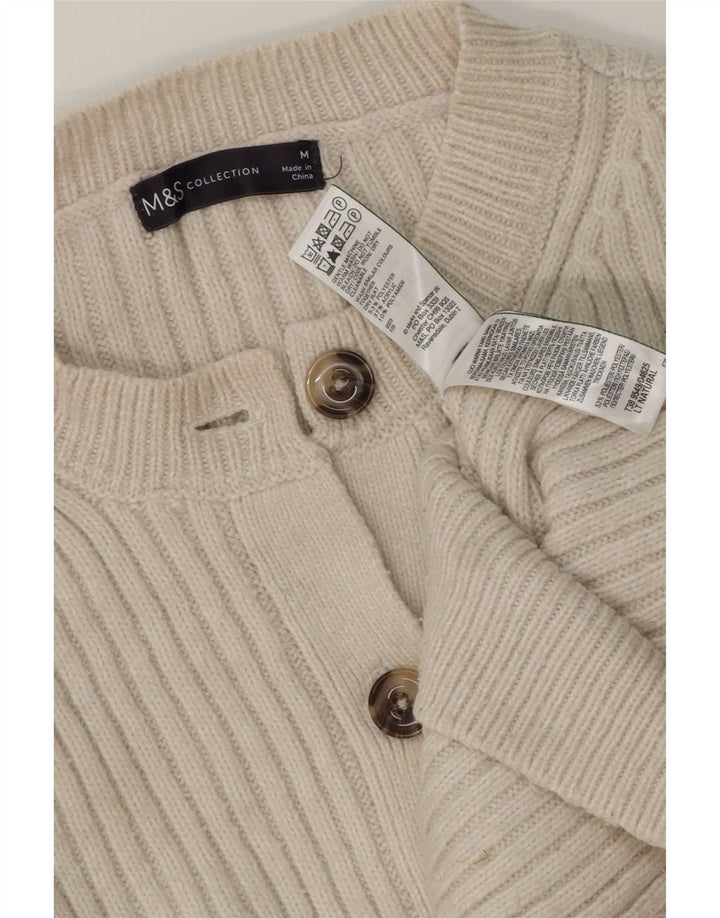 Marks & Spencer Damen-Cardigan-Pullover UK 12 Medium Off White Polyester