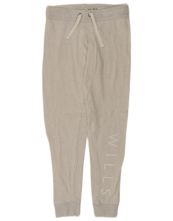 JACK WILLS Damen-Trainingsanzughose mit Grafik, Größe S, Grau