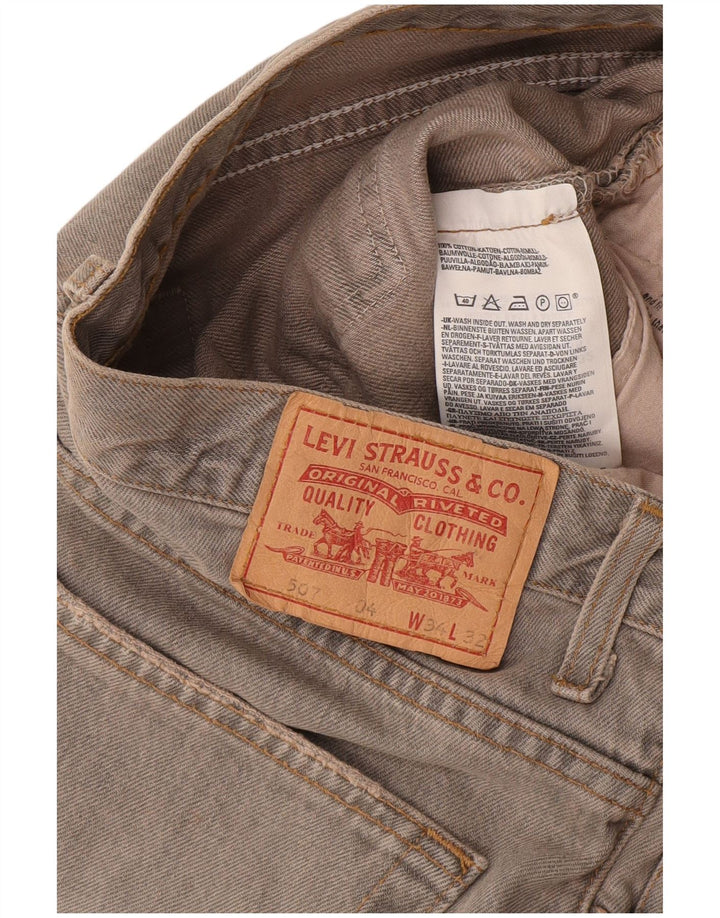 Levi's Herren 507 Bootcut Jeans W34 L32 Graue Baumwolle