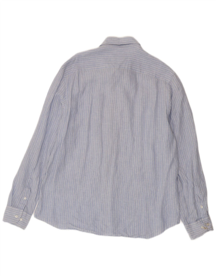 Massimo Dutti Herrenhemd XL Blauer Nadelstreifen