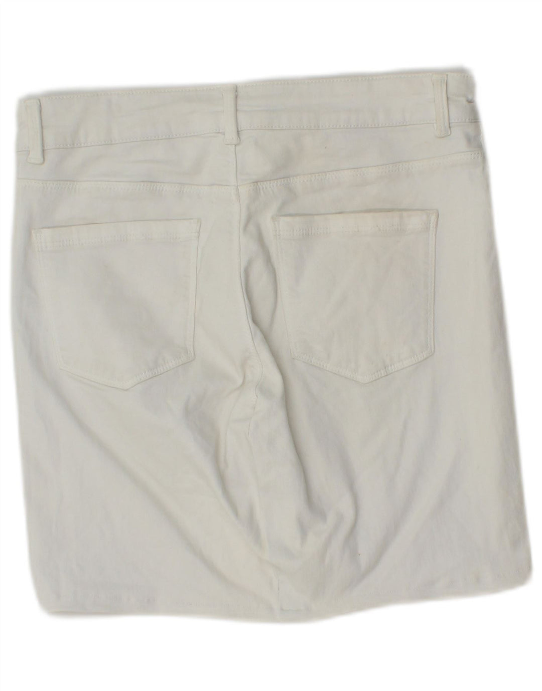 Oasis Damen Jeansshorts UK 12 Medium W28 Weiße Baumwolle