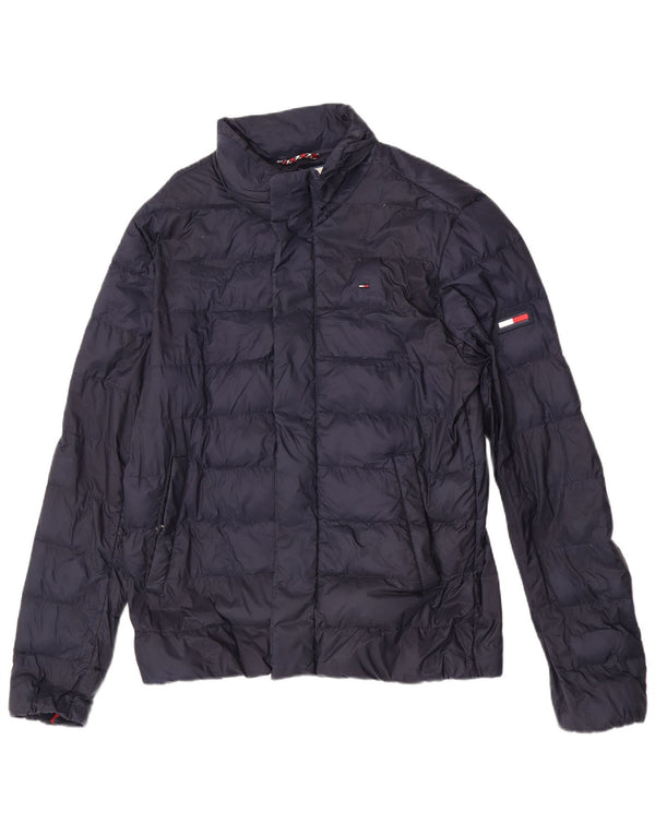 Tommy Hilfiger Herren Wattierte Jacke UK 36 Small Marineblau Polyamid
