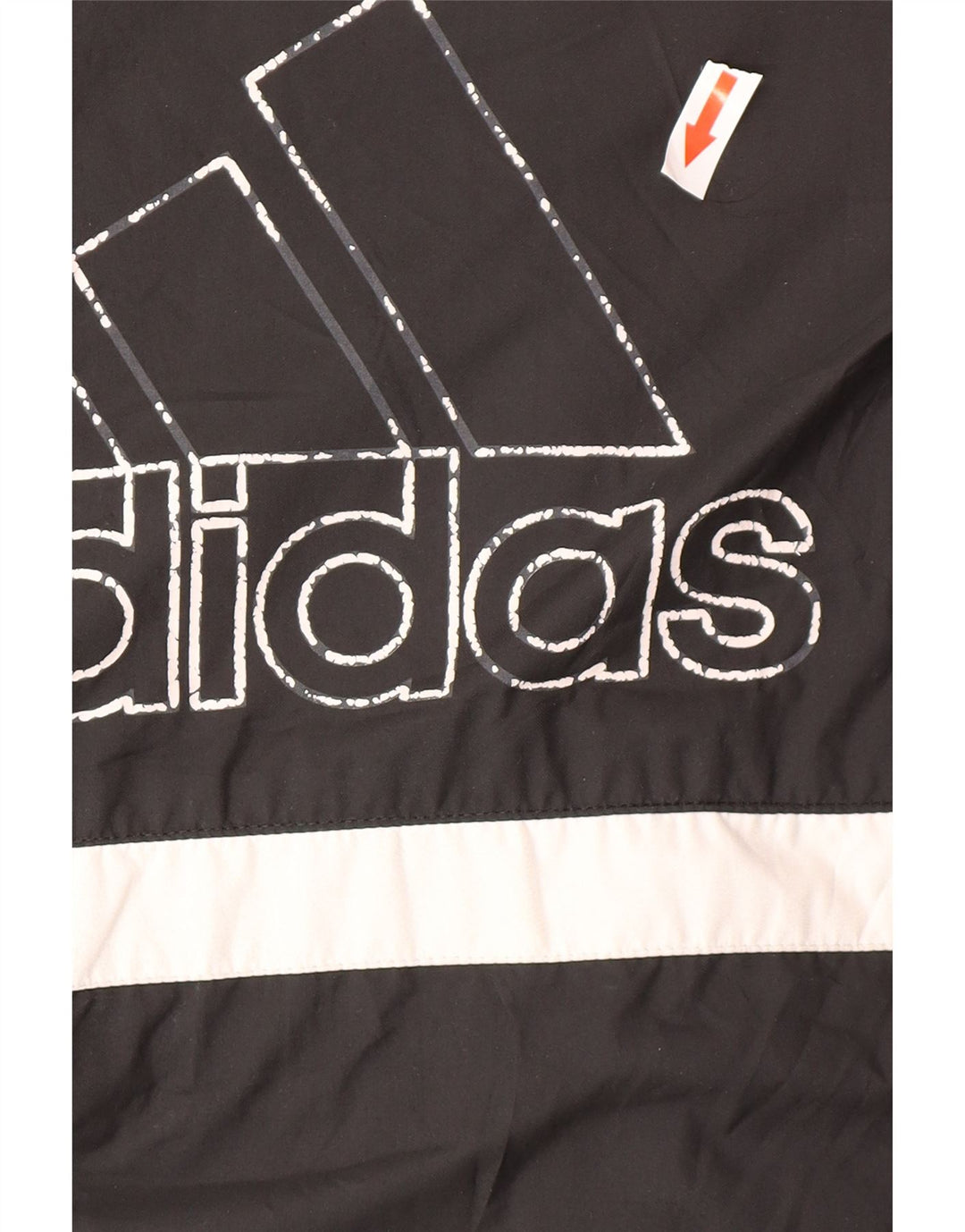 Adidas Jungen-Windbreaker-Mantel mit Grafik, 13–14 Jahre, schwarzes Polyamid