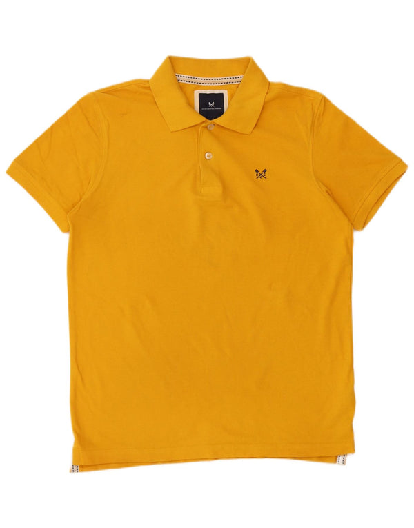 Crew Clothing Herren-Poloshirt aus mittelgelber Baumwolle