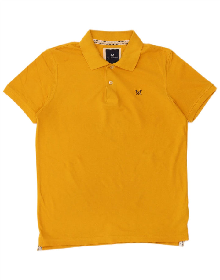 Crew Clothing Herren-Poloshirt aus mittelgelber Baumwolle