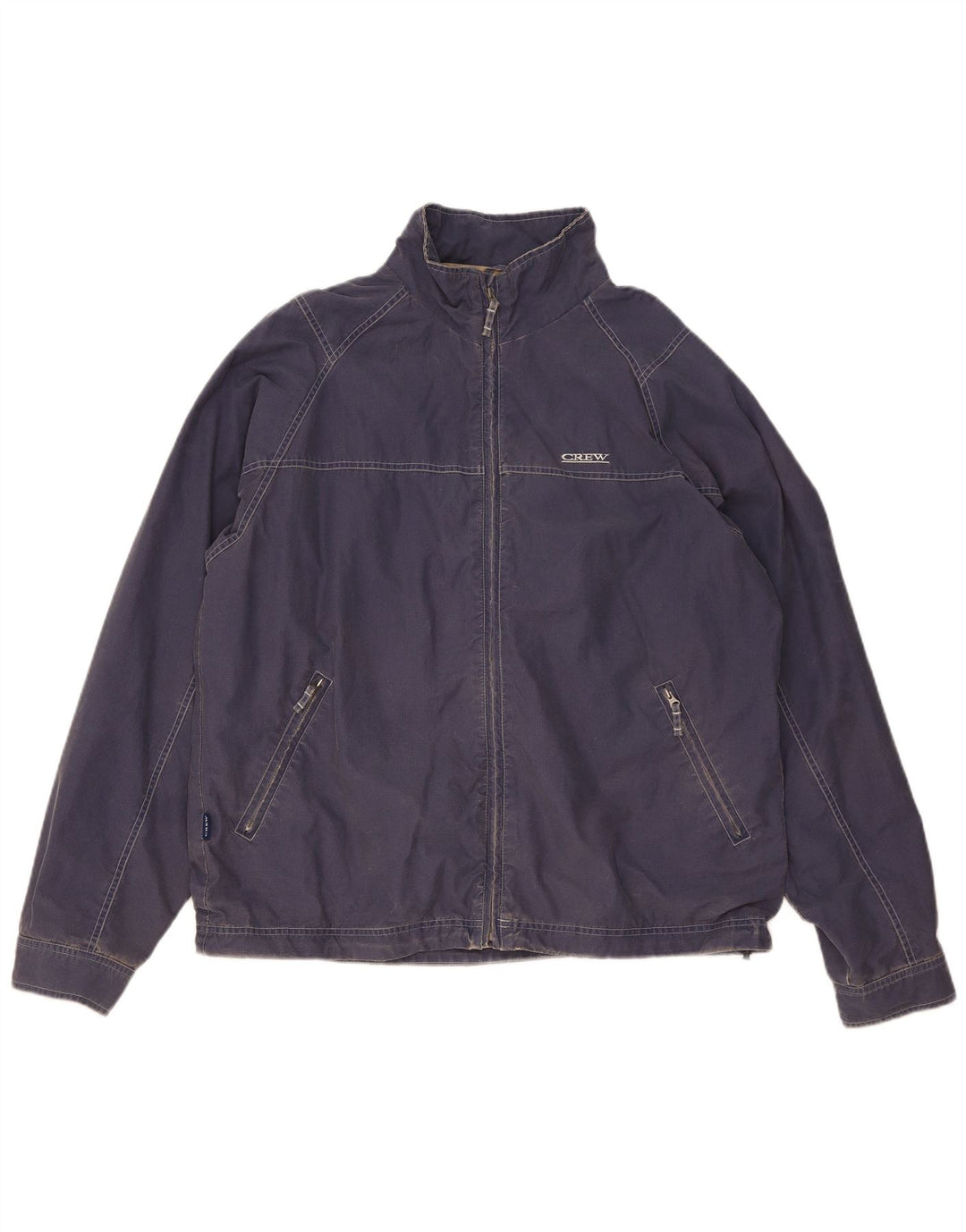 Crew Clothing Herren Bomberjacke UK 38 Mittelblaue Baumwolle
