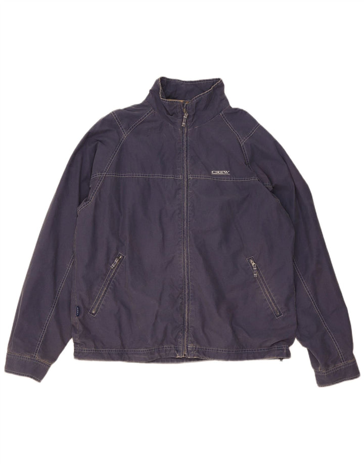 Crew Clothing Herren Bomberjacke UK 38 Mittelblaue Baumwolle