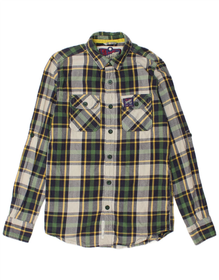 Superdry Herren Classics kariertes Flanellhemd, klein, mehrfarbig kariert