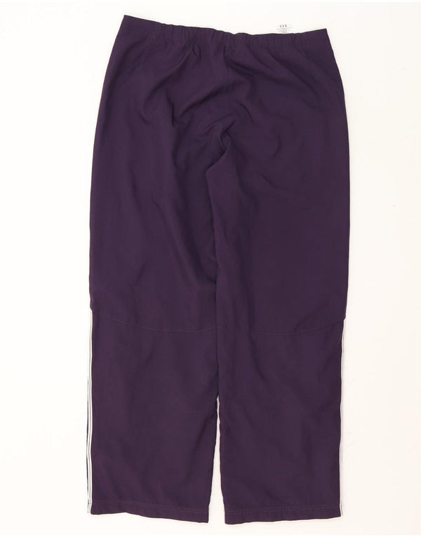 Adidas Damen Straight Chino Hose UK 14 Large W34 L28 Lila Polyester