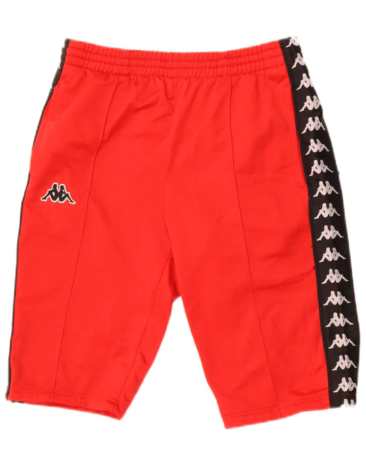 Kappa Herren-Sportshorts mit Grafik, Größe S, Rot, Farbblock-Polyester