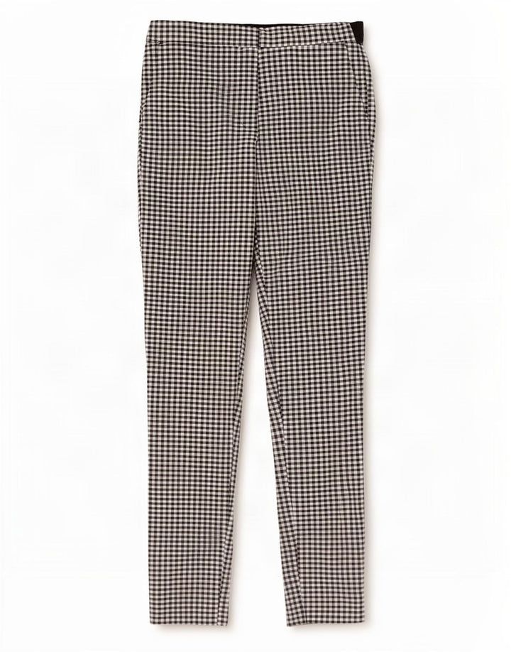 Zara Slim Chino-Hose für Damen, Größe S, W27, L27, Schwarz, Gingham