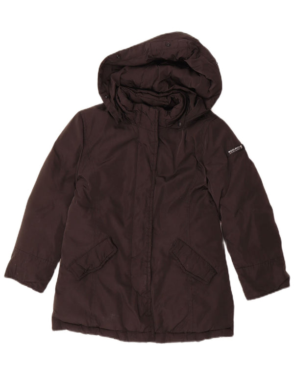 Woolrich Wattierte Mädchenjacke mit Kapuze, 5–6 Jahre, Schwarz