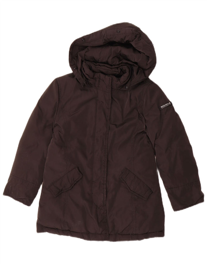 Woolrich Wattierte Mädchenjacke mit Kapuze, 5–6 Jahre, Schwarz