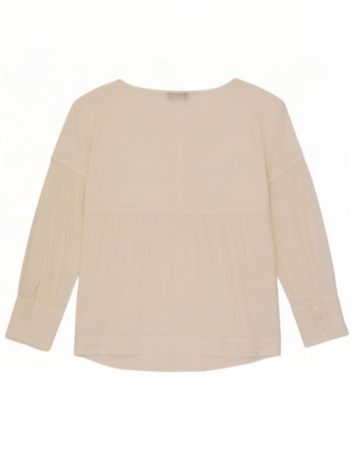 Max & Co. Langarm-Blusenoberteil für Damen, UK 12, Mittelweiß