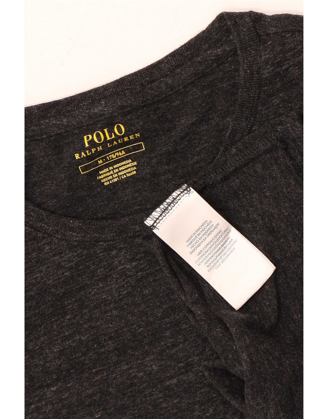 Polo Ralph Lauren Herren-T-Shirt-Oberteil aus mittelgrauer Baumwolle