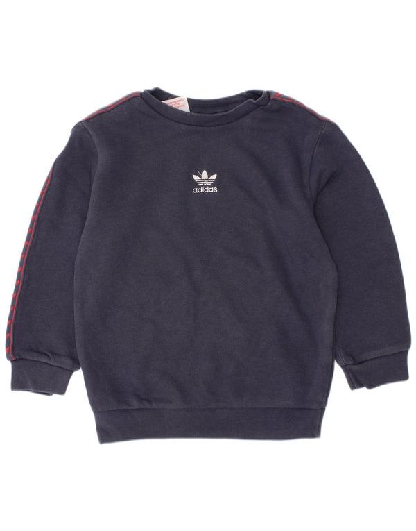 Adidas Jungen Grafik-Sweatshirt-Pullover, 2–3 Jahre, marineblaue Baumwolle