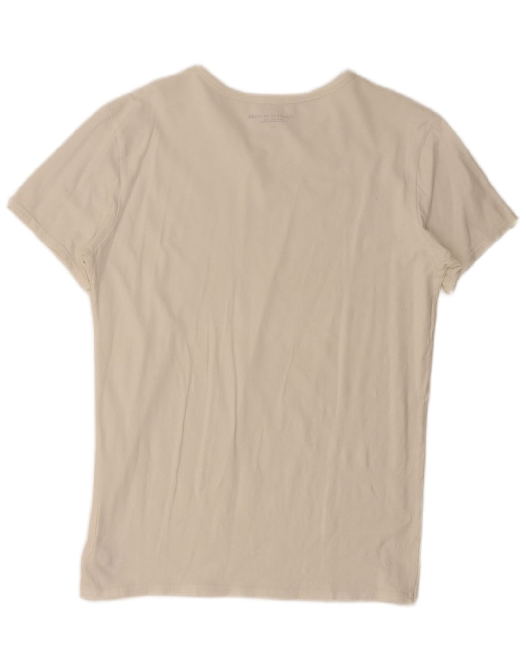 Tommy Hilfiger Herren T-Shirt Top Large Weiß Baumwolle