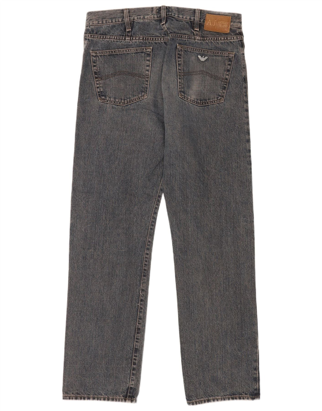 Armani Herren Straight Jeans W38 L33 Blaue Baumwolle