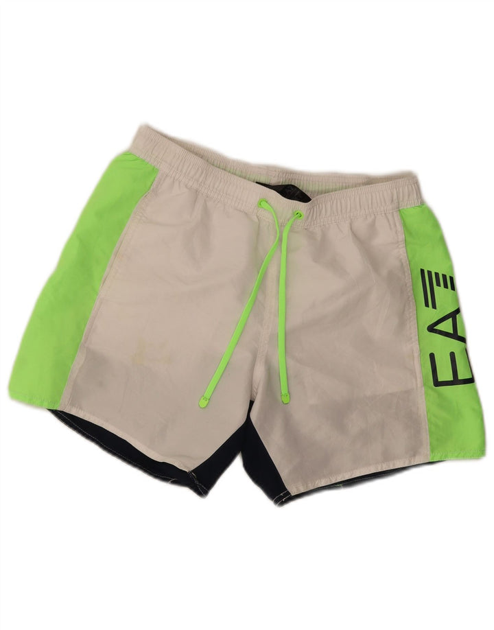 Emporio Armani Herren-Badeshorts, EU 48, mittelgroß, mehrfarbig, Farbblock