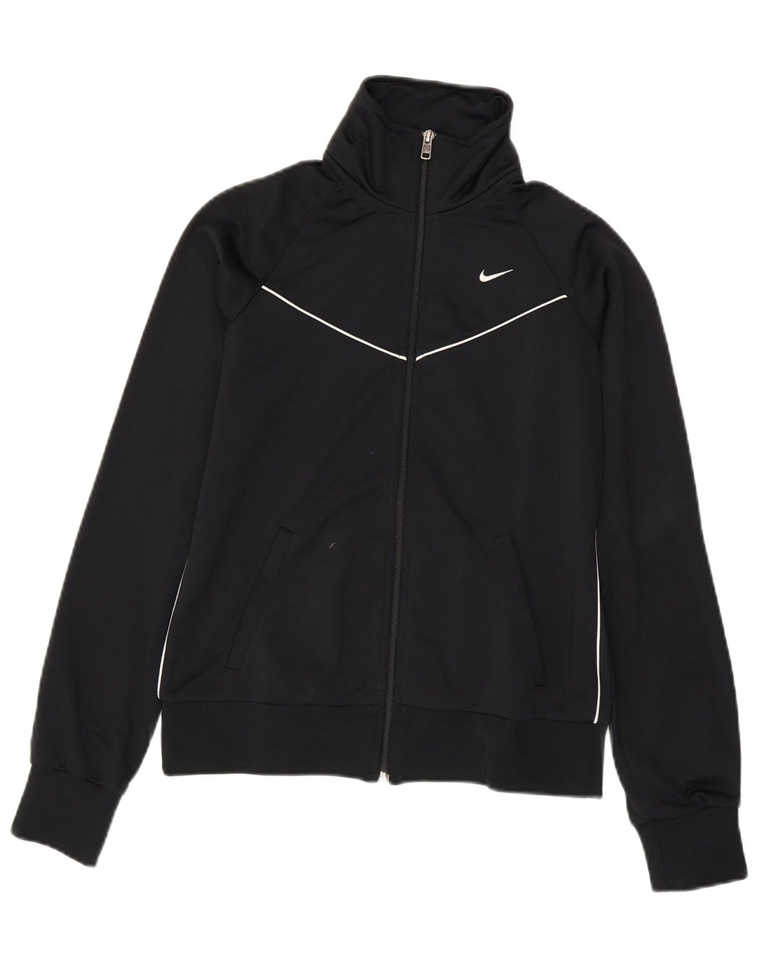 NIKE Damen-Trainingsanzug-Oberteiljacke UK 12 Medium Schwarz