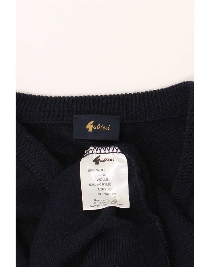Gabicci Herren-Pullover mit V-Ausschnitt, 2XL, marineblaue Wolle