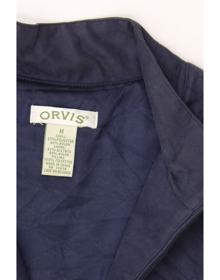 ORVIS Womens Quilted Gilet UK 14 Medium Navy Blue Polyester Vintage Orvis and Second-Hand Orvis from Messina Hembry 