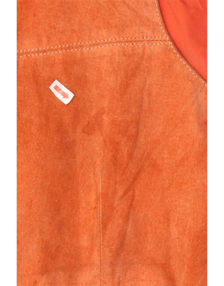 Vintage Herren Wildlederweste Kleines braunes Leder