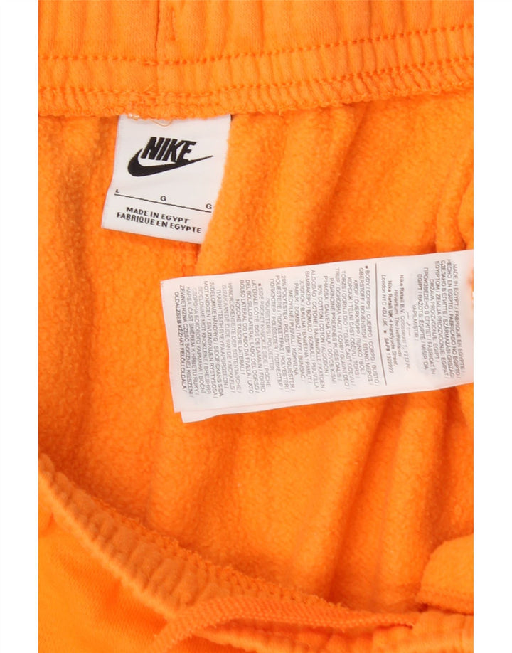 Nike Herren-Trainingshose, Jogginghose, Größe L, Orange, Baumwolle