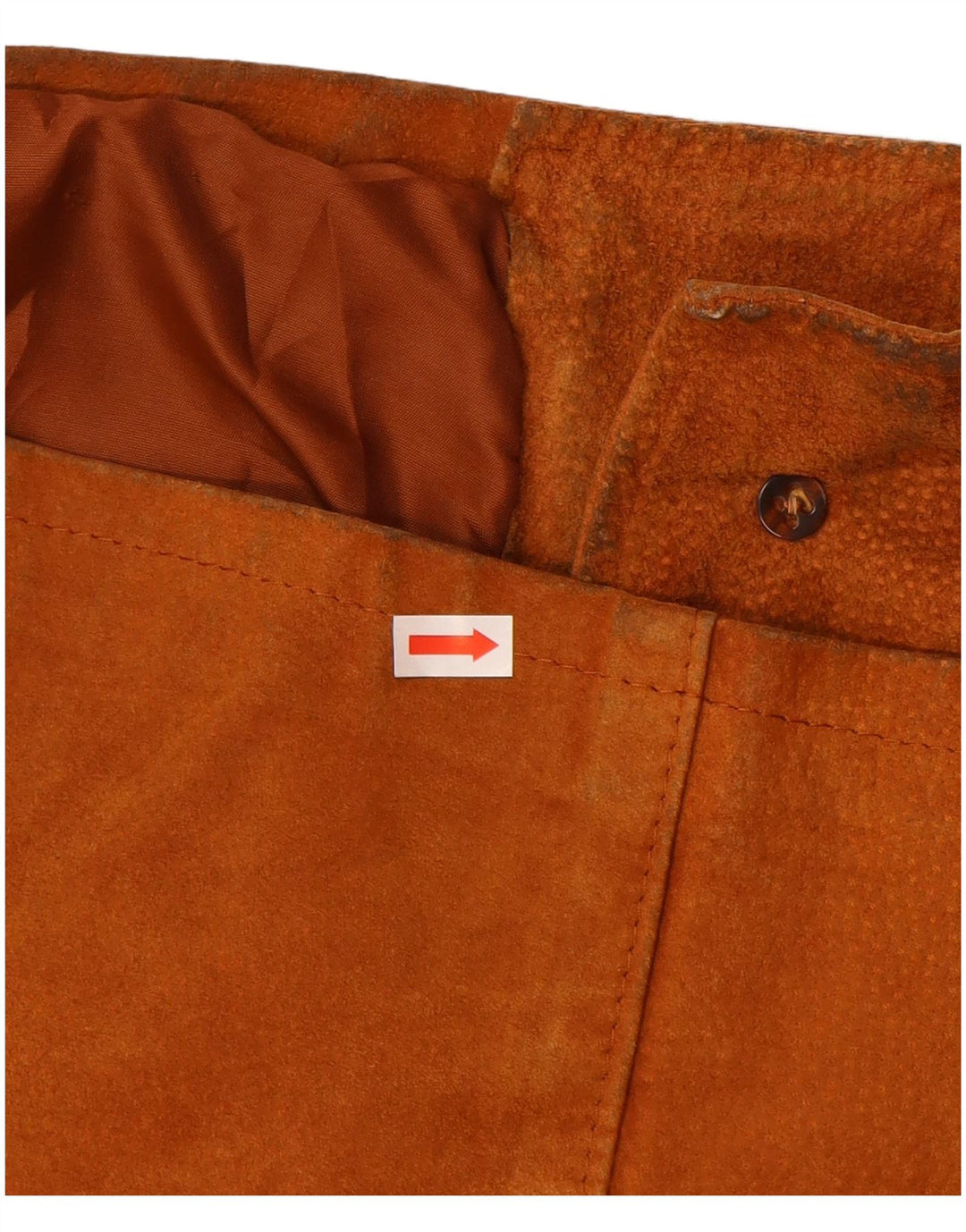 VINTAGE Damen Wildlederjacke UK 14 Mittelbraunes Leder