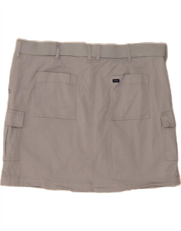 LEE Womens Regular Fit Skort US 22 3XL W44 Grey Cotton Vintage Lee and Second-Hand Lee from Messina Hembry 