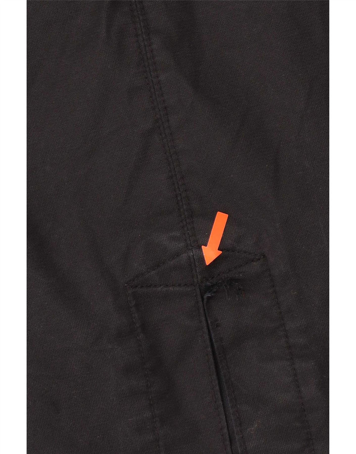 G-Star Damen-Windbreaker-Mantel, UK 40, große schwarze Baumwolle