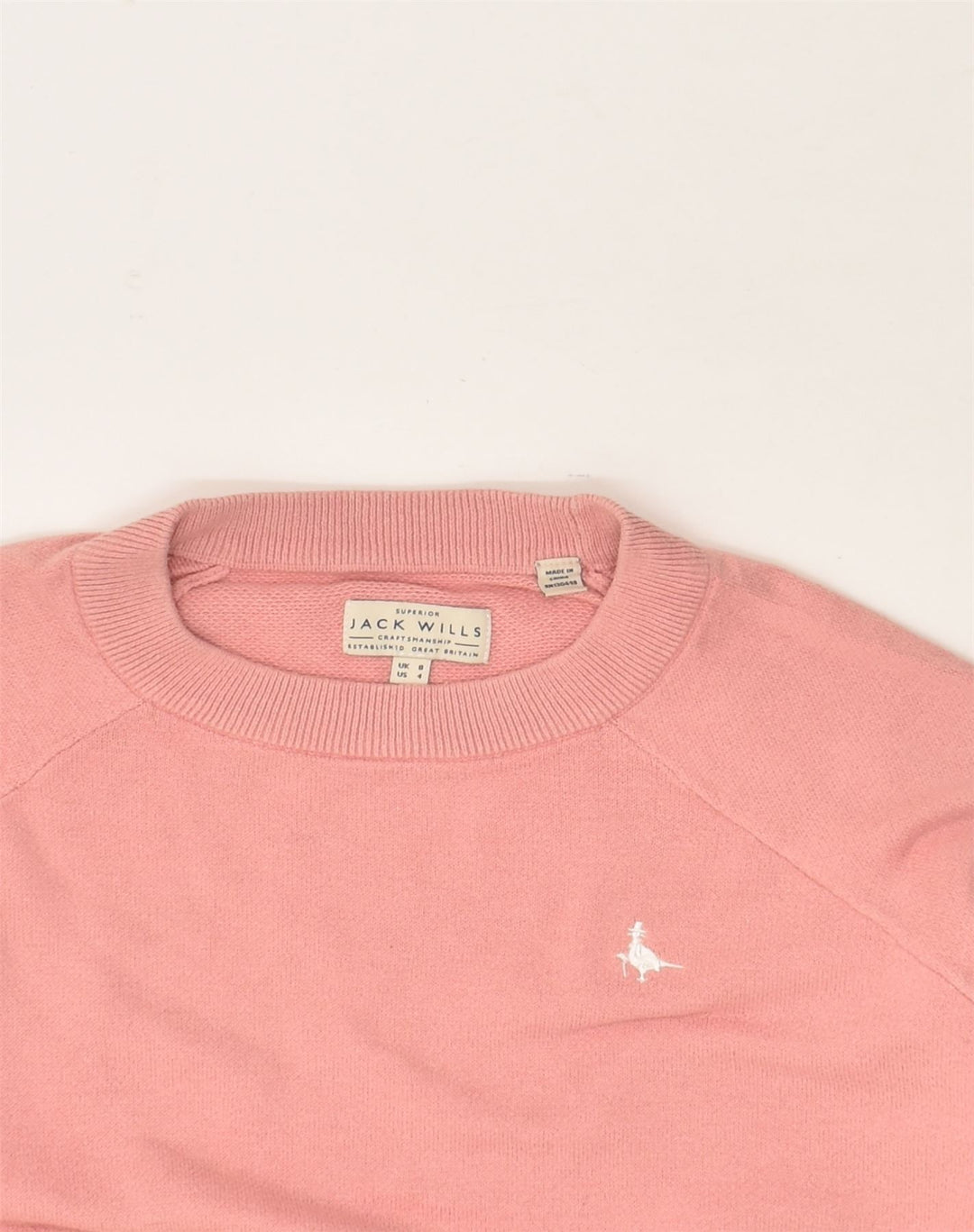 JACK WILLS Womens Oversized Sweatshirt Jumper UK 8 Small Pink | Vintage Jack Wills | Thrift | Second-Hand Jack Wills | Used Clothing | Messina Hembry 