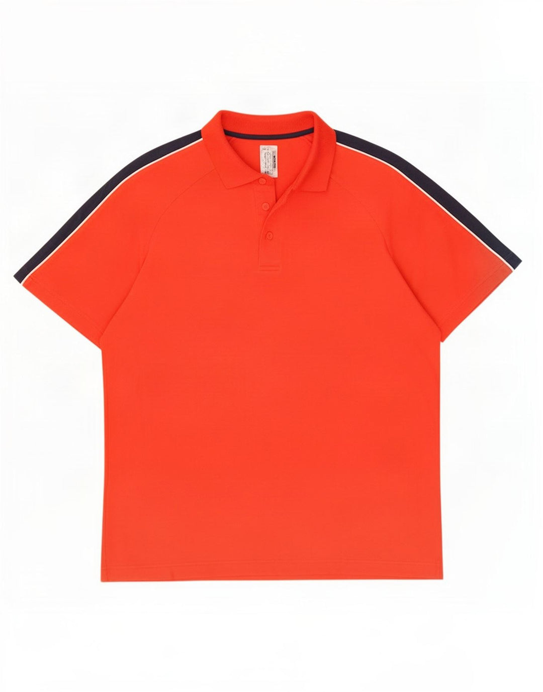 Fila Herren-Poloshirt, großes rotes Colourblock-Polyamid