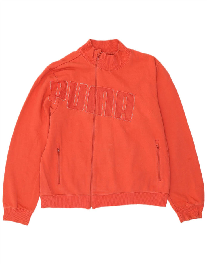 Puma Herren Graphic Trainingsanzug Top Jacke XL Orange Baumwolle