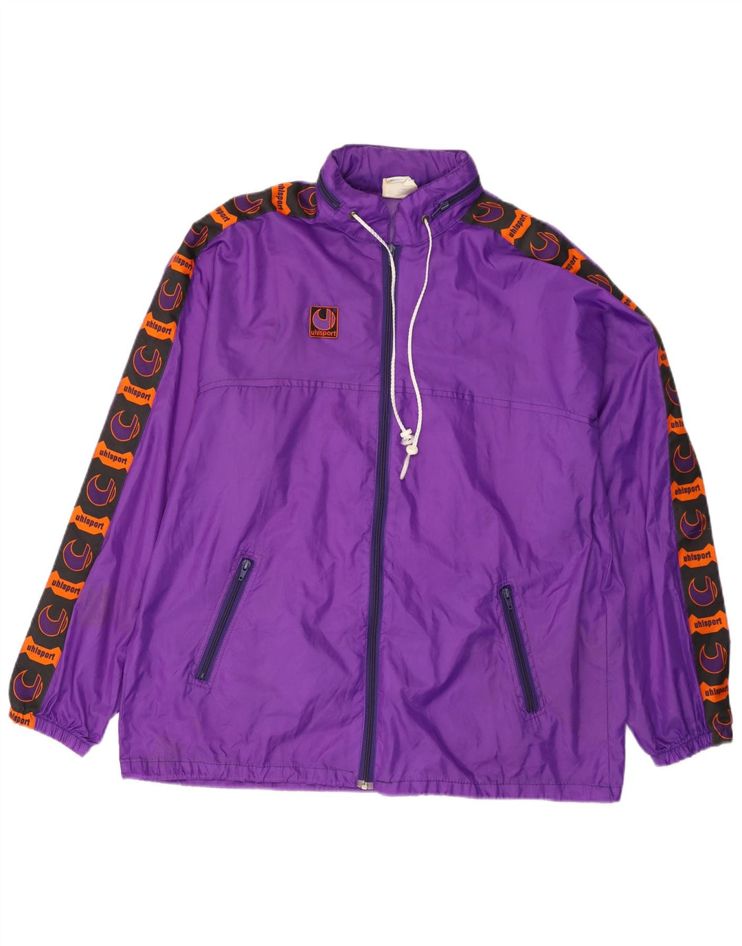 Uhlsport Herren-Regenjacke mit Grafik, UK 40, Größe L, Lila, Colourblock-Polyamid