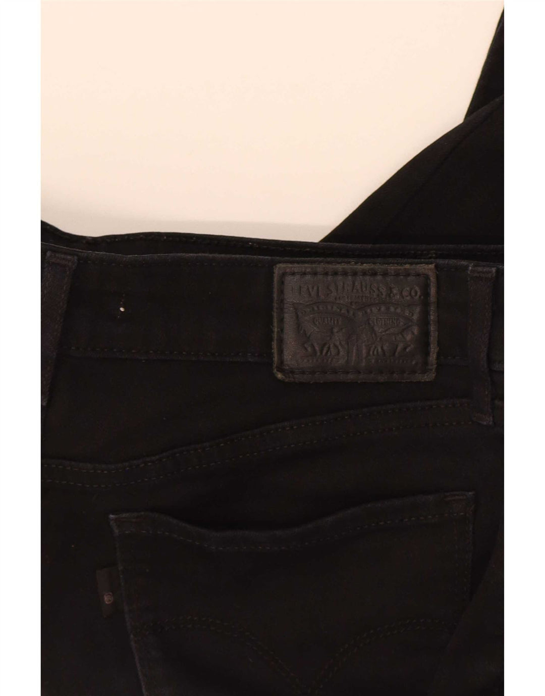 Levi's Damen 715 Bootcut Jeans W26 L32 Schwarze Baumwolle