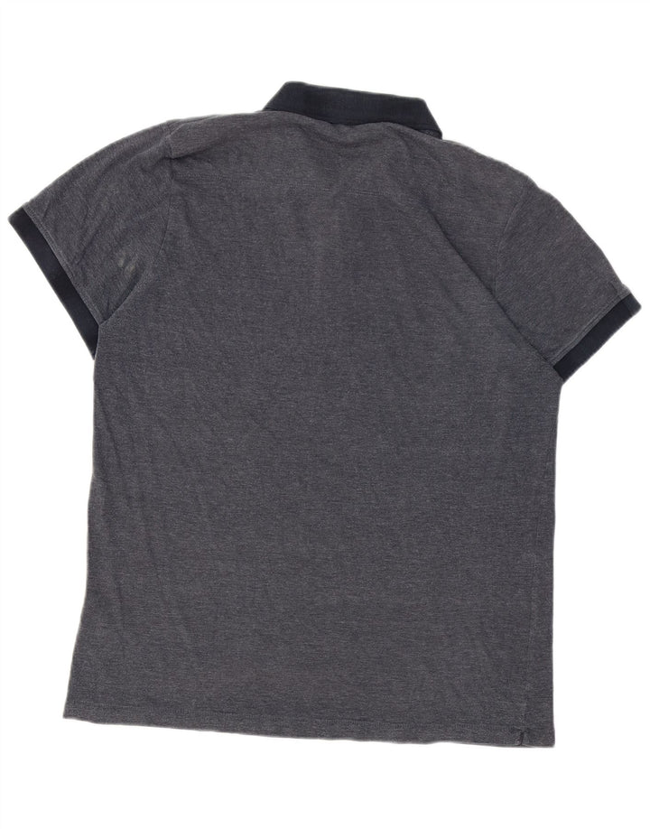 French Connection Herren-Poloshirt XL aus grauer Baumwolle