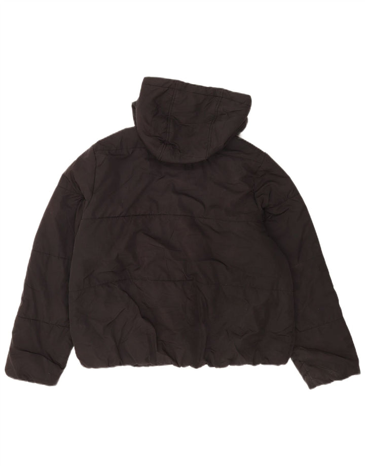 Marks & Spencer Damen-Kapuzen-Übergröße, wattierte Jacke, Gr. 14, Schwarz