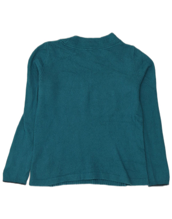 White Stuff Damen-Pullover mit Rundhalsausschnitt, UK 12, mittelblaue Viskose